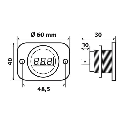 Voltmetru digital acumulator Ext-9 - 6/30V